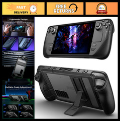 Adjustable Kickstand Case for Steam Deck/OLED – TPU Protective Cover, Shock-Abso