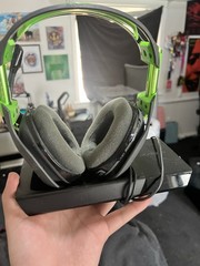 Astro A50 Wireless Gaming Headset Black/Green/Gray w/ Charging Dock & Boom Mic
