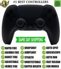 Black Silent Modz Wireless Rapid Fire Modded Controller for Playstation 5 PS5