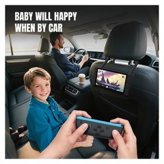 HEATFUN Switch 2 Car Headrest Mount & Table Stand – 2 7.9inch, Grey