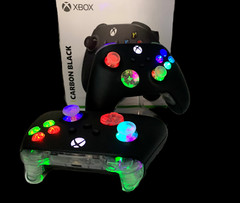 Microsoft Xbox One Wireless Controller – Carbon Black – with custom LED mod