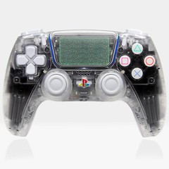 Crystal White Killscreen Retro PlayStation 5 DualSense Clear PS5 Controller