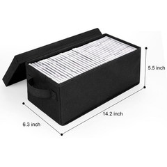 Secure Stackable CD Storage Box Made to Fit For 35 Standard Music Cases