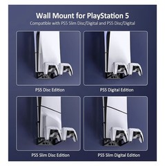 NexiGo Wall Mount Kit with Charging Station for PS5 and PS5 Slim/Pro Versions…