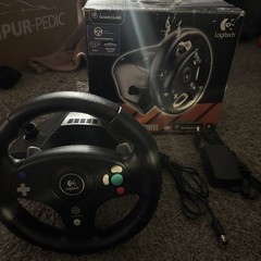 Logitech Speed Force Racing/Steering Wheel Nintendo GameCube Complete In Box CIB