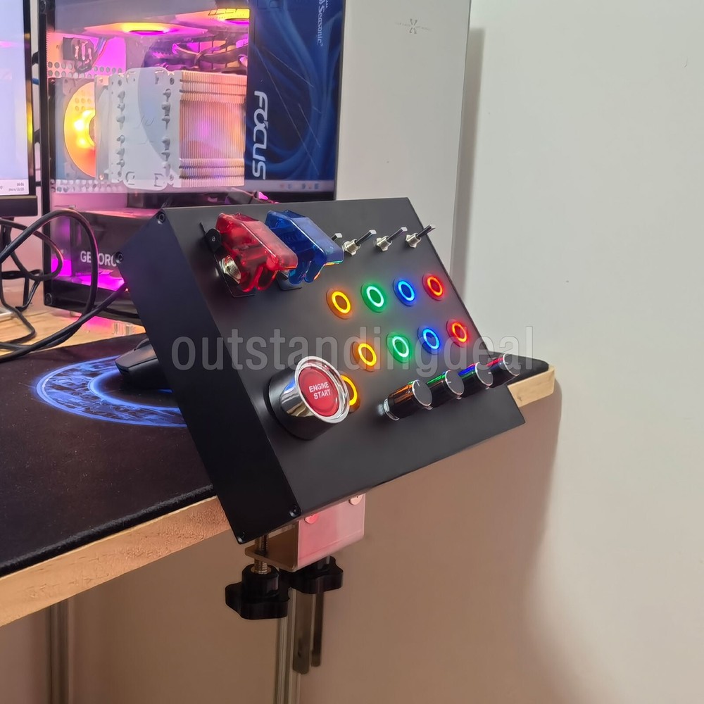 Simplayer Button Box Sim Racing Button Box Accessory for Sim Racing Games os67