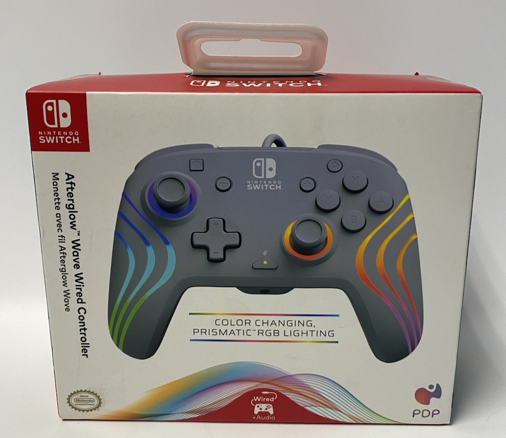 Controller for Nintendo Switch PDP Afterglow Wave Wired LED – Grey (500-237-GE)