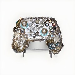 ✨Jeweled Bedazzled Xbox Controller Functional Video Game Art Decor Collectible✨