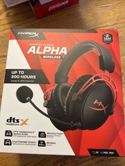 HYPERX CLOUD ALPHA WIRELESS GAMING HEADSET- Black-Red PC PS5 PS4 BRAND NEW
