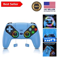 Customizable RGB Wireless PS5 Controller – Turbo, Motion Control, 1000mAh