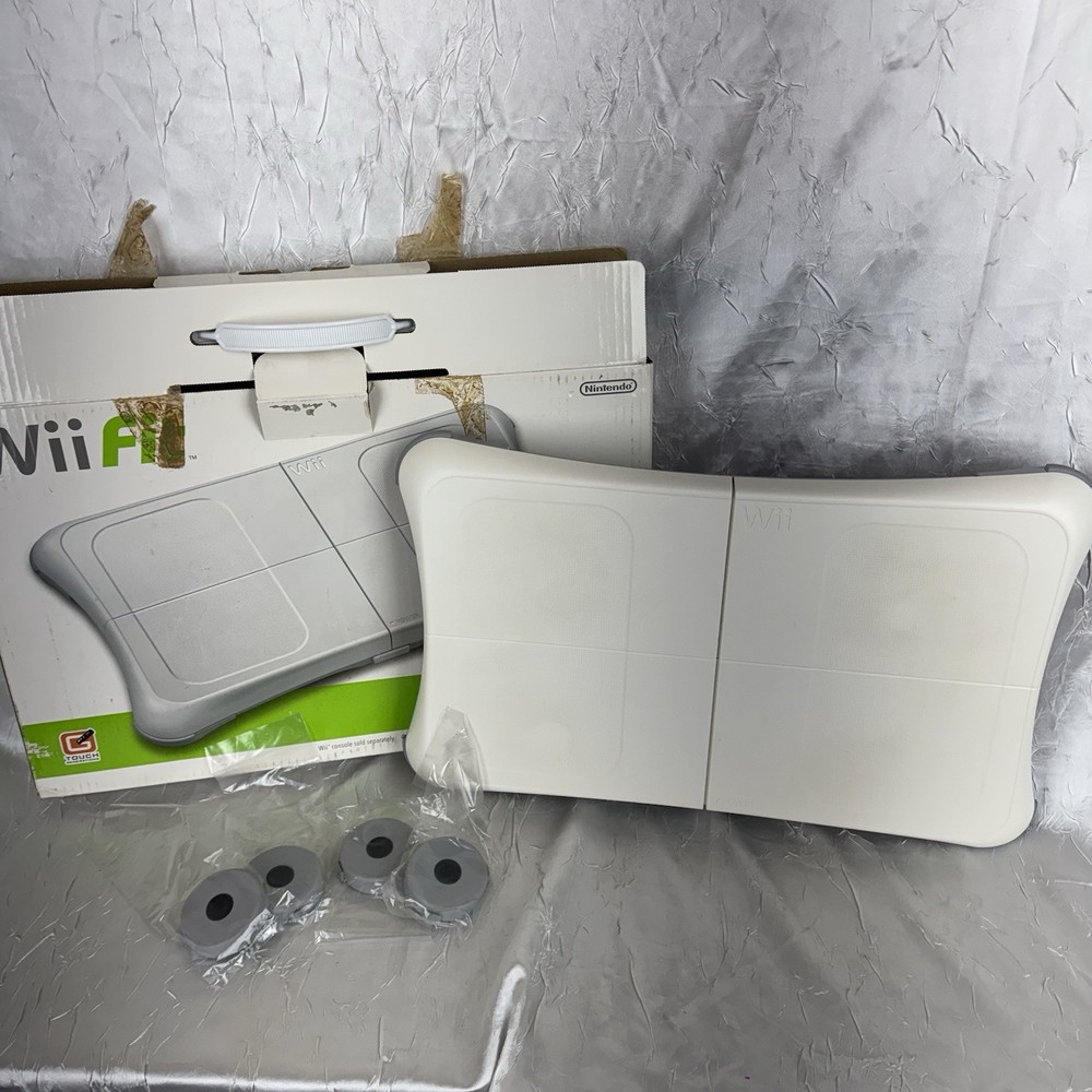 Nintendo Wii Balance Board White With Wii Fit & Risers