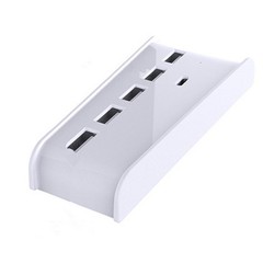 ABS 6-Port Extend USB Hub Adapter Splitter For Sony PS5 PS4 Pro Game Console C