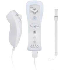 Built in Motion Plus Remote Controller & Nunchuck For Nintendo Wii Wii U + Strap