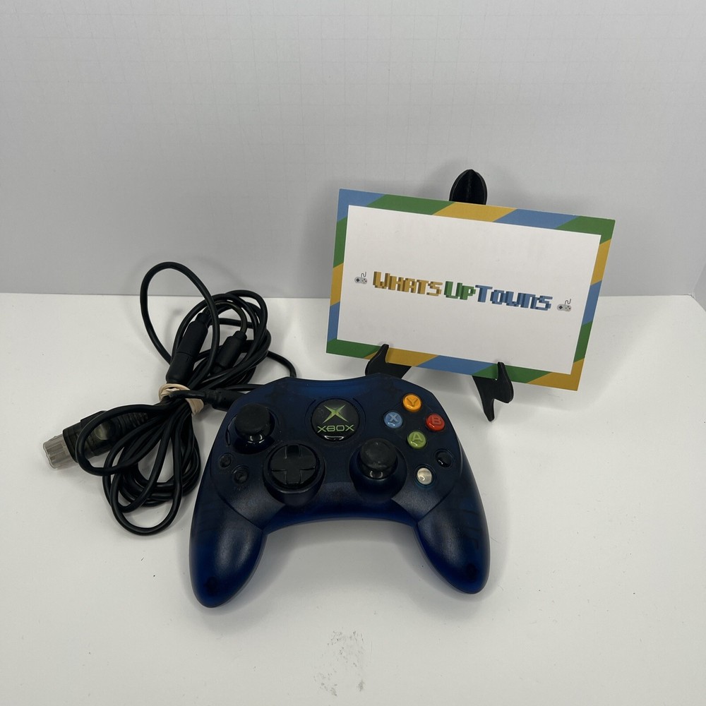 Original Xbox Controller Transparent Clear Blue