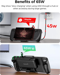 NEWQ 2-In-1 Steam Deck Battery Bank & Stand for Steam Deck/Steam Deck OLED, 2000