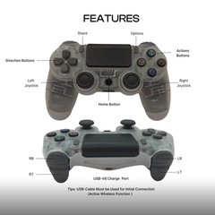 Universal Wireless Game Controller with Bluetooth, Dual Vibration & Free Thumbst