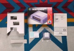 Nintendo 64 Controller Pak Memory + Box & Sticker Booklet Mario Kart Vintage