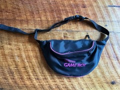 Vintage 90s Nintendo Game Boy Hot Pink Black Fanny Pack Waist Case Bag Travel
