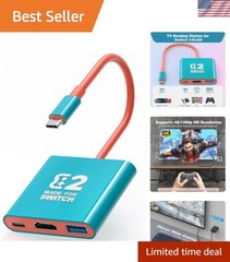 Portable Switch Docking Station – 4K HDMI, PD Charge & USB 3.0 for Travel