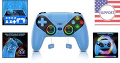 Customizable RGB Wireless PS5 Controller – Turbo, Motion Control, 1000mAh