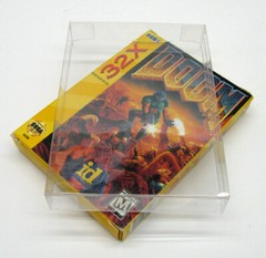 Clear Display Protective Box Protector Sleeve Case For Sega Genesis 32x Cib Game