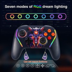 Wireless Controller for Nintendo Switch/Lite/OLED/Switch 2, Vibration/Turbo