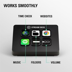 Stream Deck Mini: USB Productivity Booster with 6 Customizable Keys – Black
