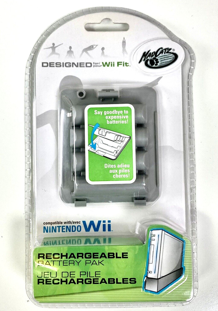 Mad Catz Nintendo Wii Rechargeable Battery Pak for Wii Fit New, Sealed,Free Ship