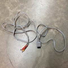 Official Super Nintendo SNES Gamecube N64 AV Video Cable RCA Gray Plug OEM Works