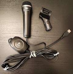 Logitech USB Microphone A-0234A & Stand Clip Holder Tested PC Video Game System