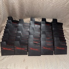 Lot Of 50 Official NINTENDO BRANDED Dust Sleeve Red Logo Black Game NES Cover