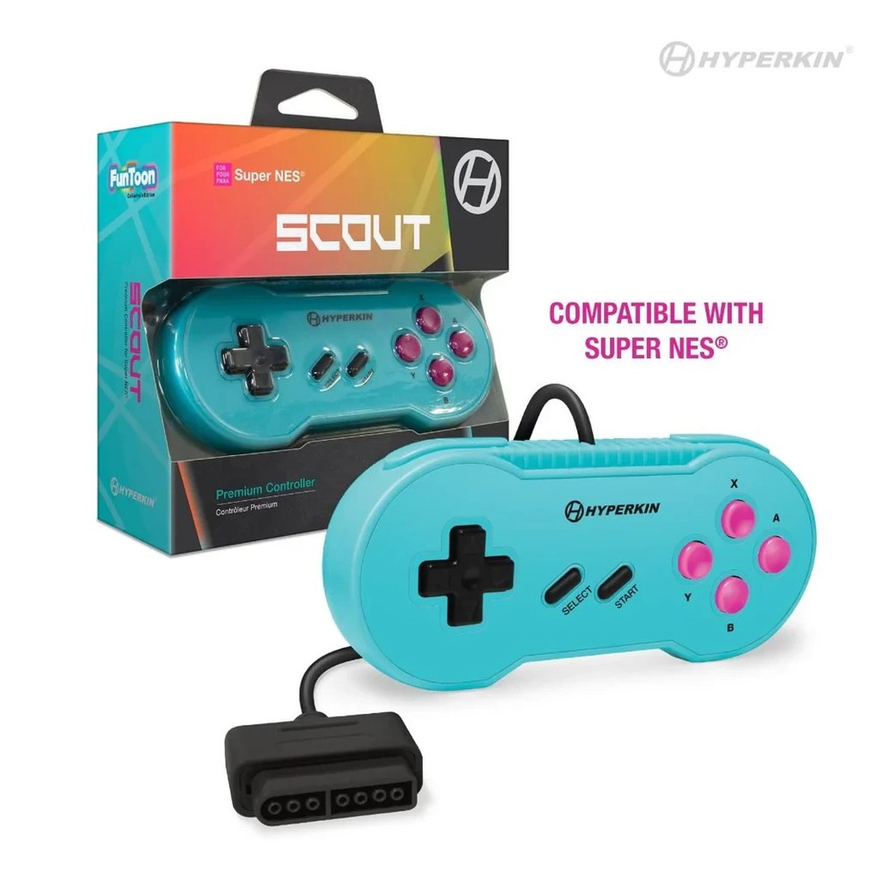 Hyperkin Scout Premium Controller Hyper Beach – Nintendo SNES – New