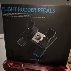 Logitech G Flight Rudder Pedals Flight Pedal for PC Wired Toe Brake Black