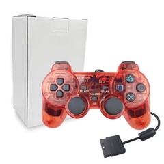 Controller for PlayStation PS2 – Transparent RED – BRAND NEW