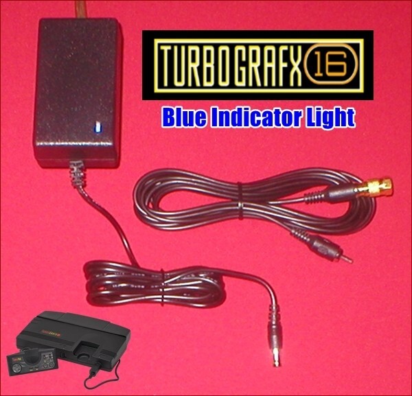 10.5V AC Adapter W/LED + 12Ft AV Cable + GOLD RF TV Adapter for Turbo Grafx 16