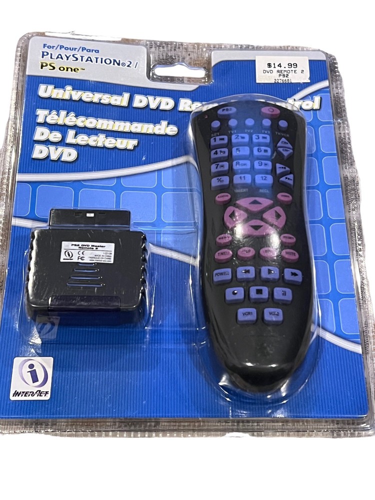 InterAct Universal DVD Remote Control for PlayStation 2 PS2 PS One NEW Sealed