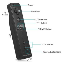 Remote Controller and Nunchuck Built in Motion Plus For Nintendo Wii/ Wii U