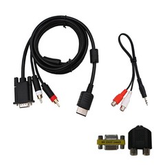 VGA High Definition Cable with 3.5mm to 2-Male RCA Adapter for for DC Dream