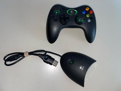 Original Xbox Logitech Wireless Controller 863241-0000 w/ Dongle Receiver Tested