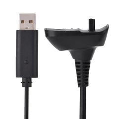 For Xbox 360 Black Wireless Controller USB Charging Cable Replacement Charger