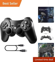 High-Performance PS3 Wireless Controller with Motion Control & Charger Included