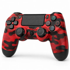 Wireless Controller Compatible with PS4 Red Black Camo Dual Vibration Touchpad