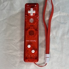 Nintendo Wii Remote Controller Red Rock Candy Design Tested 3rd Party Wii
