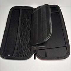 Ematic Nintendo Switch Hard Travel Case Storage Remov. Wrist Strap Red & Black