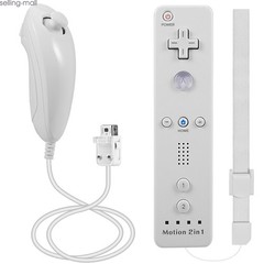 Wii Remote Motion Plus Nunchuck Controller Combo for Nintendo Wii Wii U White