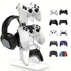 Universal 3 Layer Game Controller And Headphone Holder Stand Display ALL IN ONE