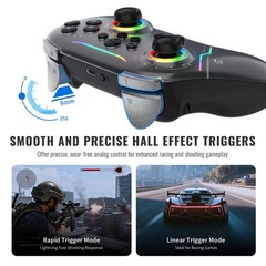 EJGAME Wireless Pro Controller for Switch 2/Switch,9-Axis Motion Sensor, Feat…