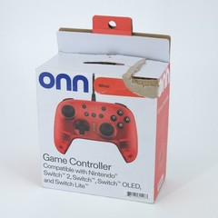 Onn Wired Controller for Nintendo Switch 2 W/Dual Vibration, Rapid Button