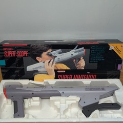 SNES Super Scope 6 w/Box No Receiver, Sight, Eye Piece, Works *SEE PHOTOS*
