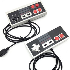2 Pack Gray NES Wired Controller Replacement Gamepad Plug & Play For NES Console